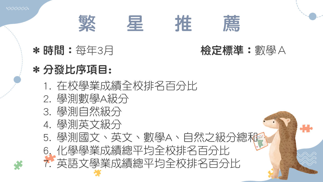 繁星推薦